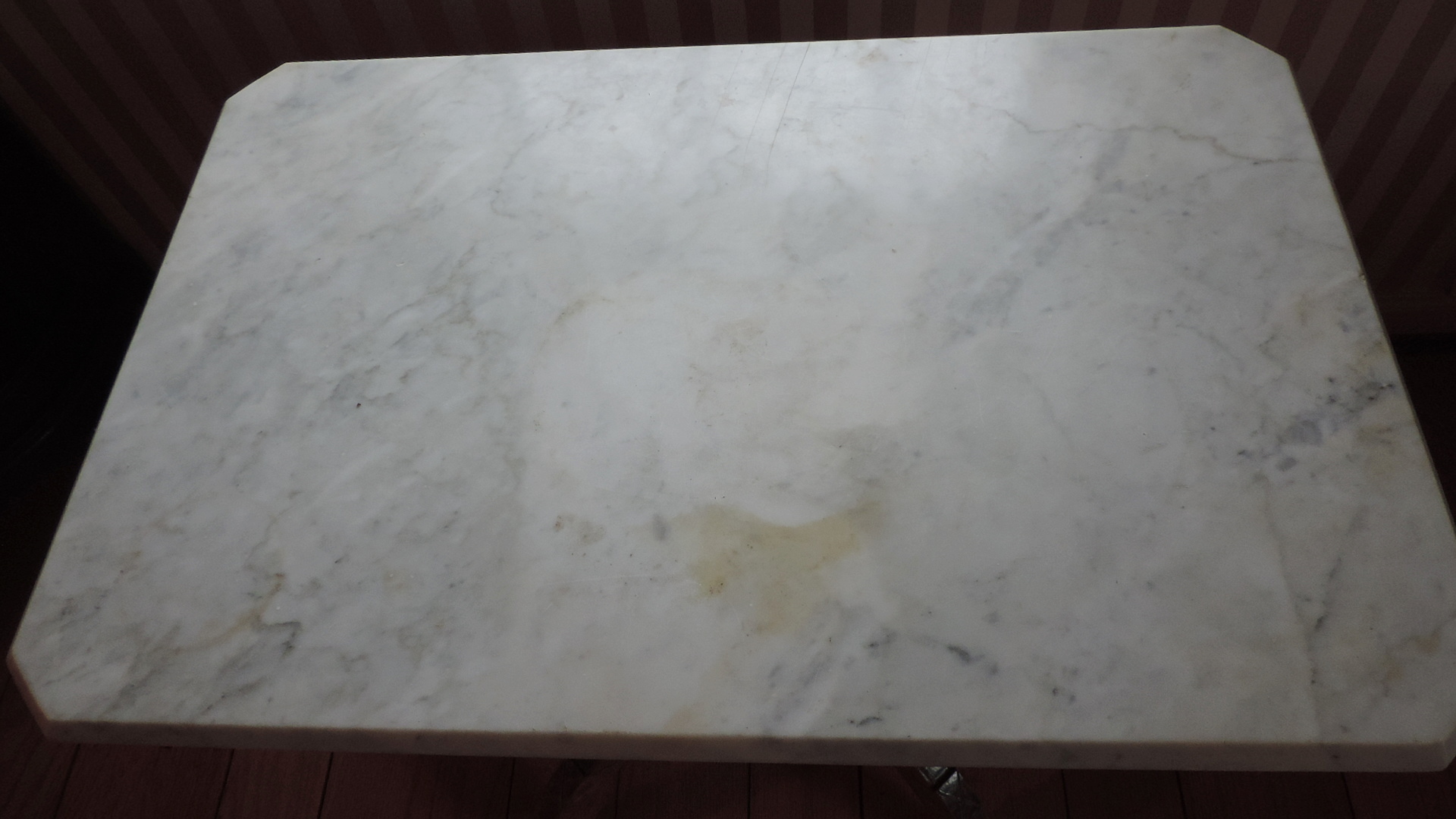 Antique Eastlake Side Table With Marble Top