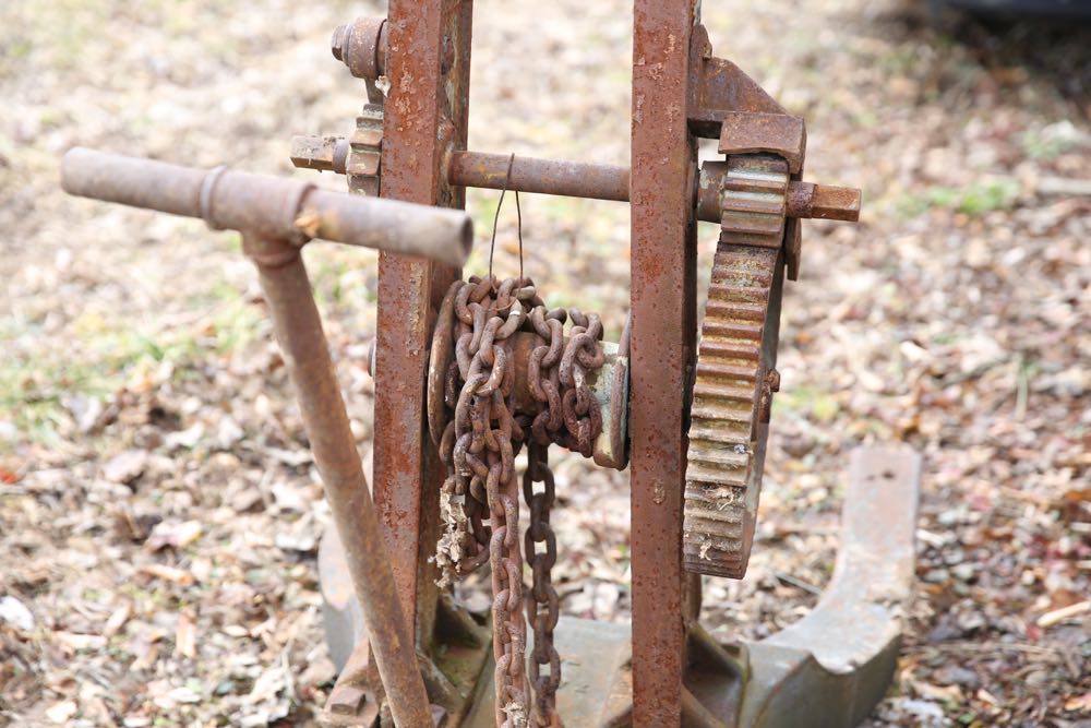 Antique Canton Portable Crane