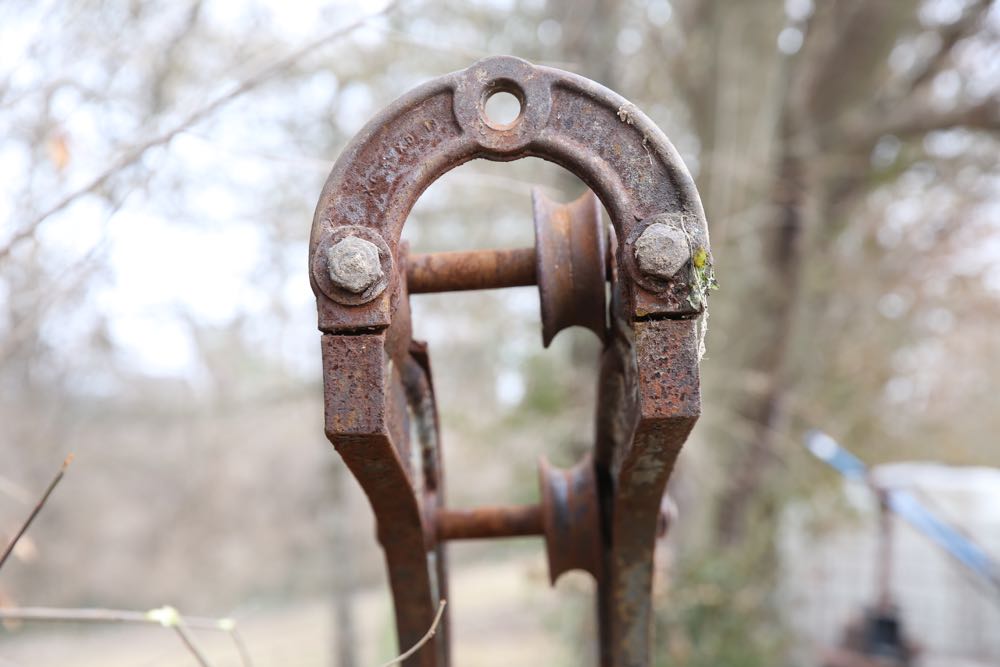 Antique Canton Portable Crane