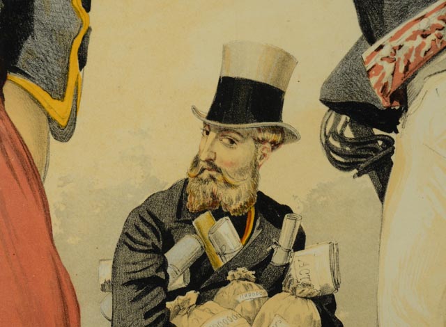 Vintage Vanity Fair Hand-Tinted Caricature Lithograph