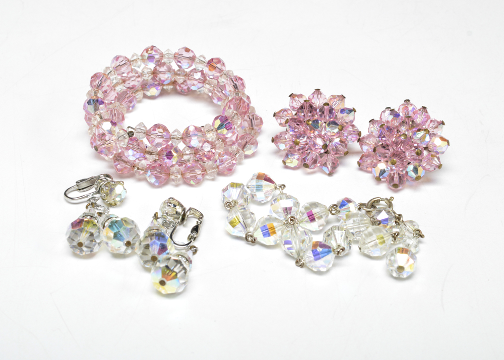 1960s Vintage Crystal Jewelry