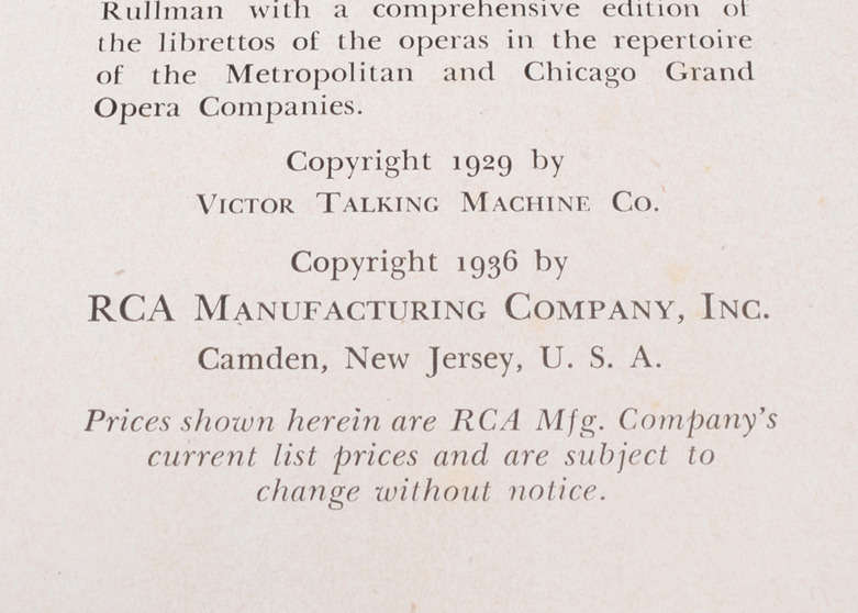 Vintage Book Lot Pertaining To Opera