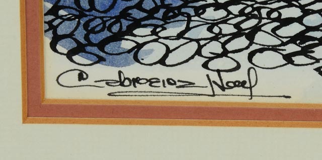 Original Spanish Village Scene Watercolor Painting