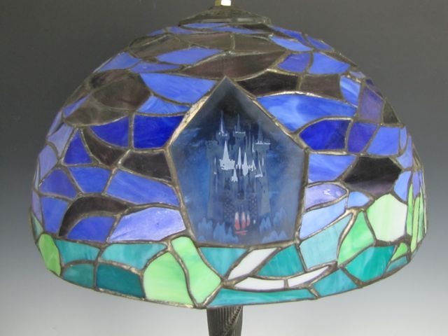 Disney Cinderella Castle Tiffany Style Lamp and Accents