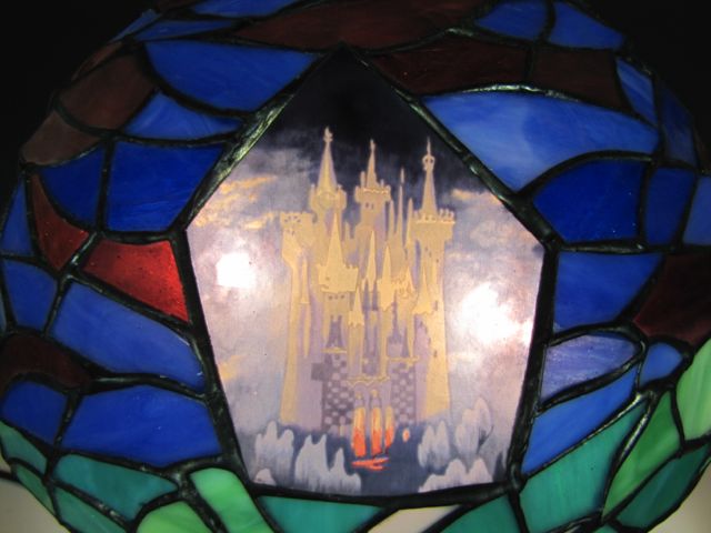 Disney Cinderella Castle Tiffany Style Lamp and Accents