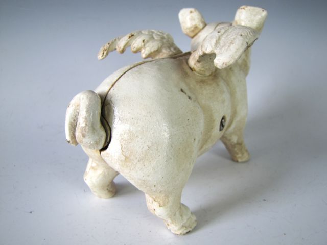 Cast Iron Flying Pig Bank