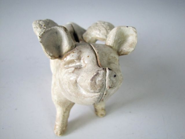Cast Iron Flying Pig Bank