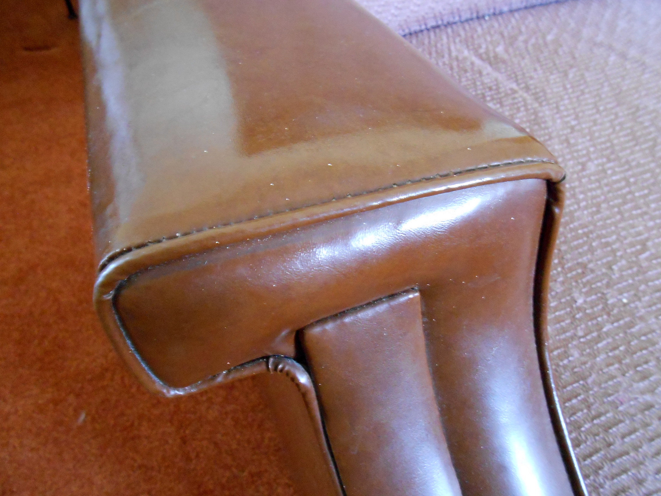 Vintage Brown Vinyl Recliner