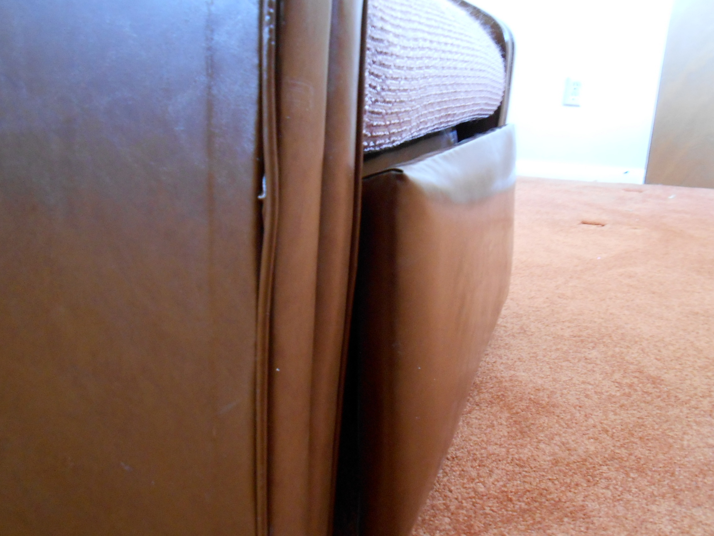 Vintage Brown Vinyl Recliner