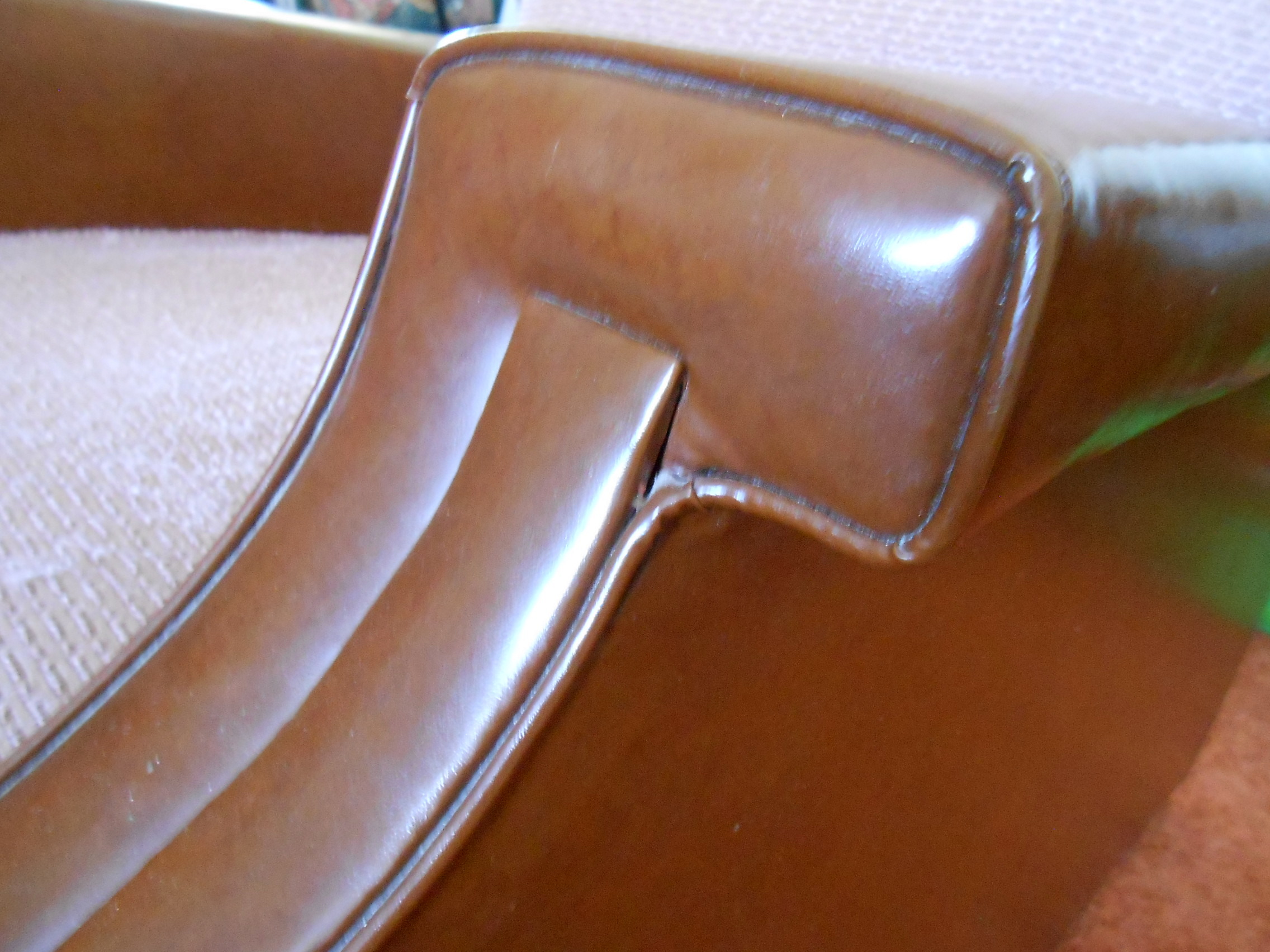 Vintage Brown Vinyl Recliner