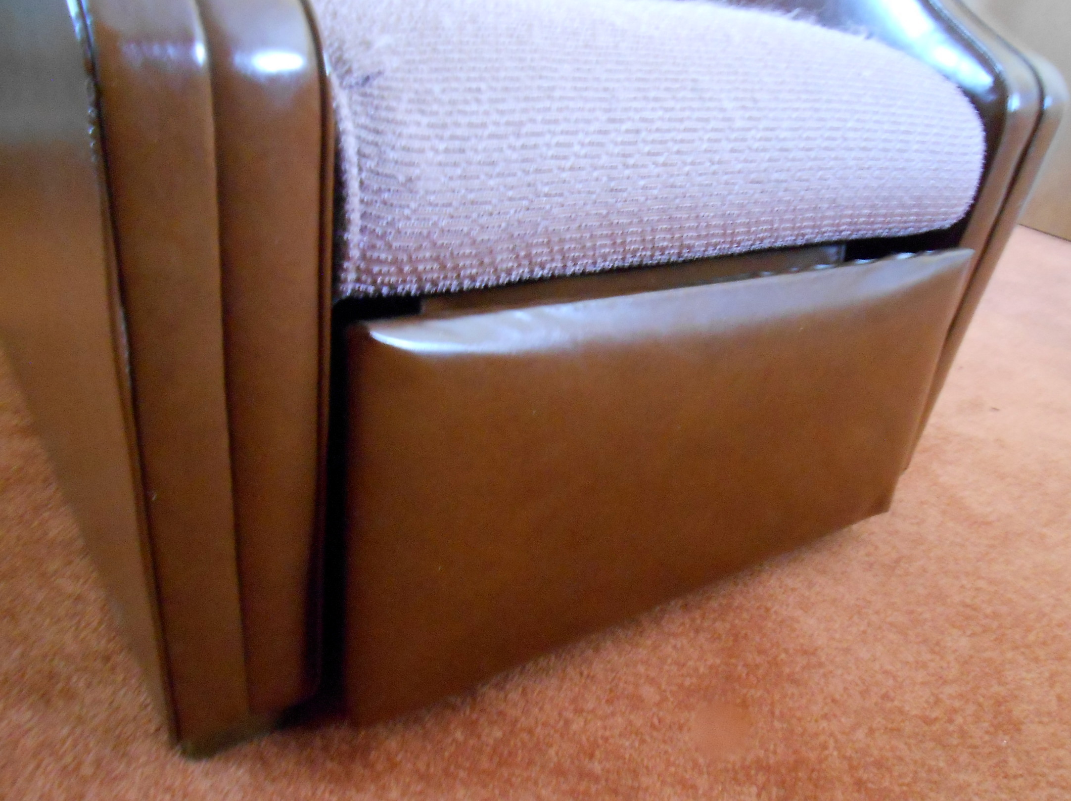 Vintage Brown Vinyl Recliner