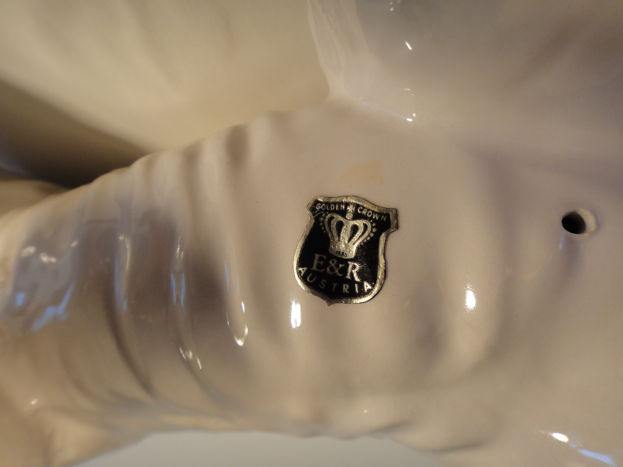 Vintage Austria E&R Golden Crown Polar Bear