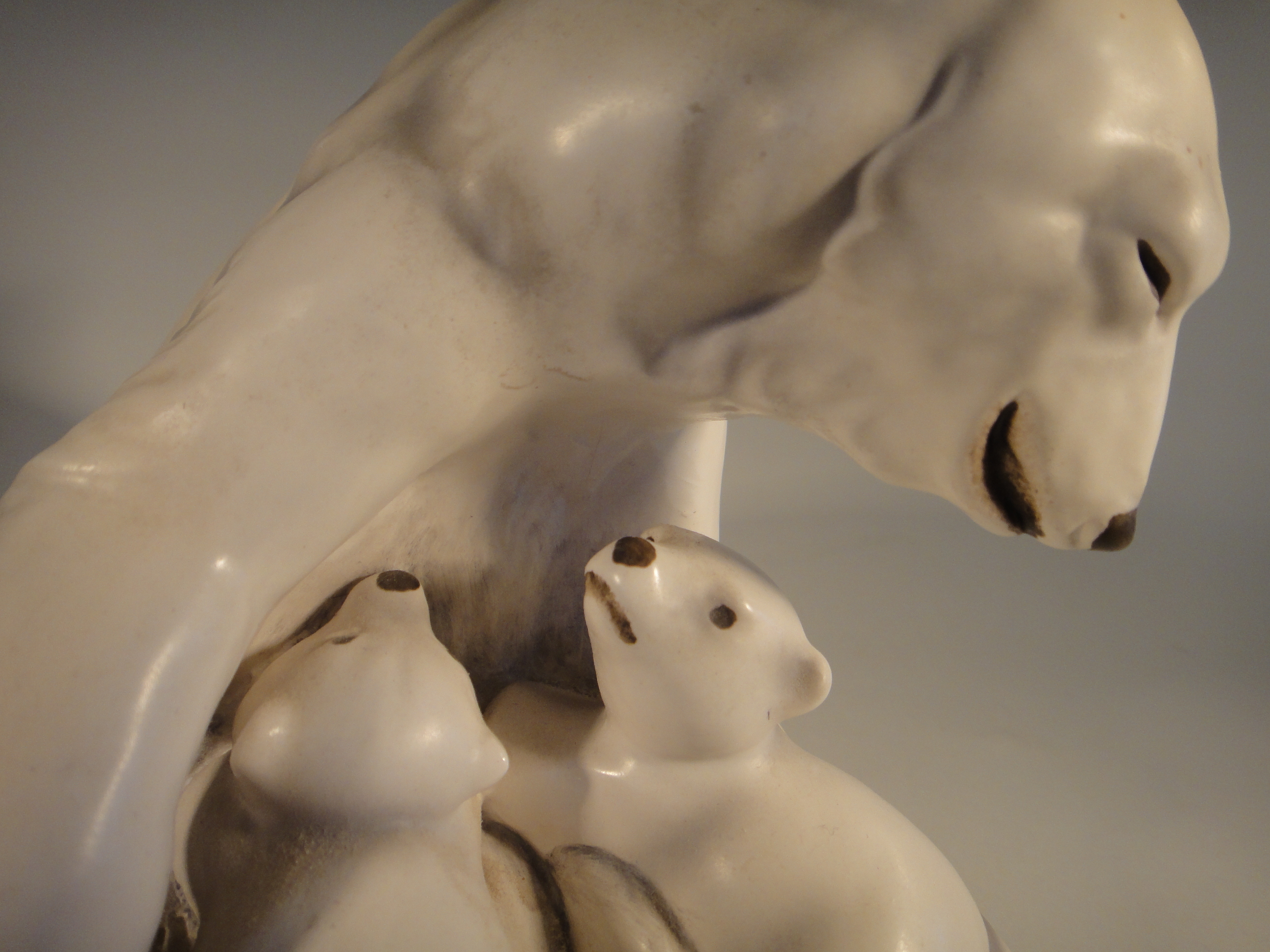 Vintage Goebel Polar Bear Mother and Cubs