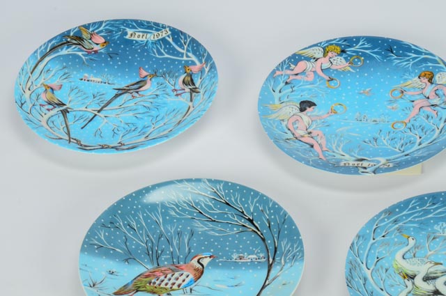 Complete Set of Haviland "Twelve Days of Christmas" Plates