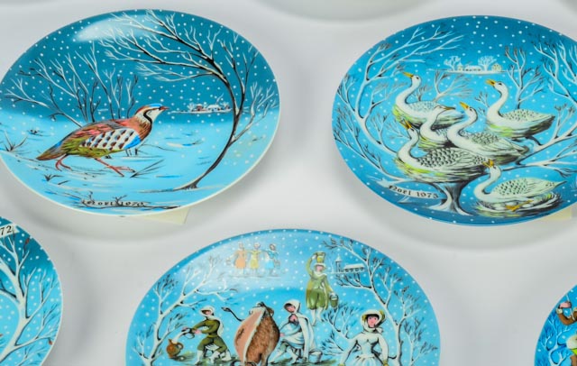 Complete Set of Haviland "Twelve Days of Christmas" Plates
