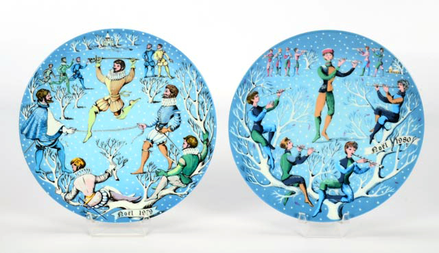 Complete Set of Haviland "Twelve Days of Christmas" Plates