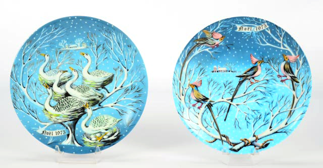 Complete Set of Haviland "Twelve Days of Christmas" Plates