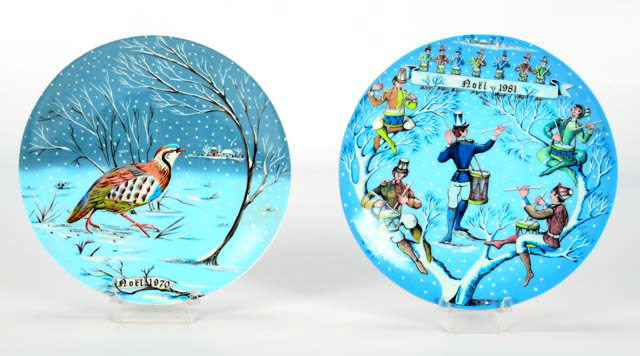 Complete Set of Haviland "Twelve Days of Christmas" Plates