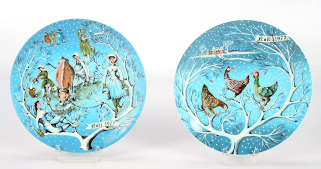 Complete Set of Haviland "Twelve Days of Christmas" Plates