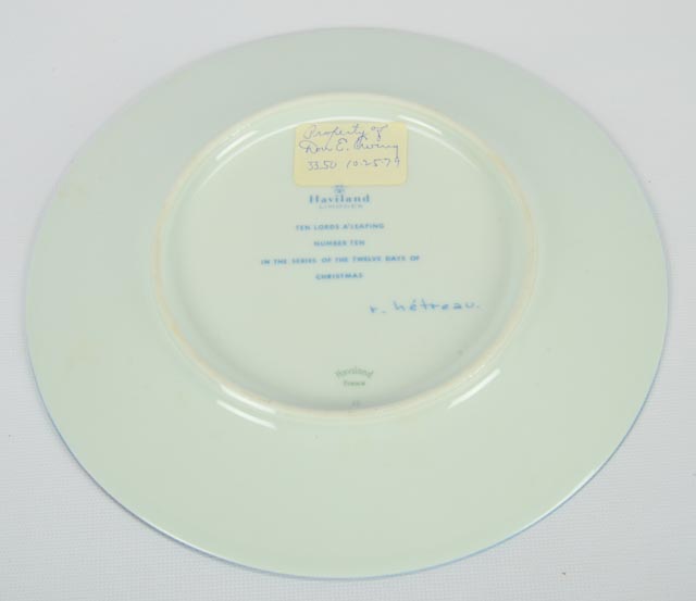 Complete Set of Haviland "Twelve Days of Christmas" Plates