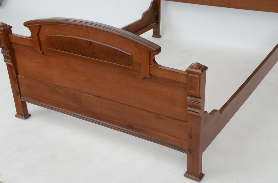 Eastlake Style Walnut Double Bed Frame