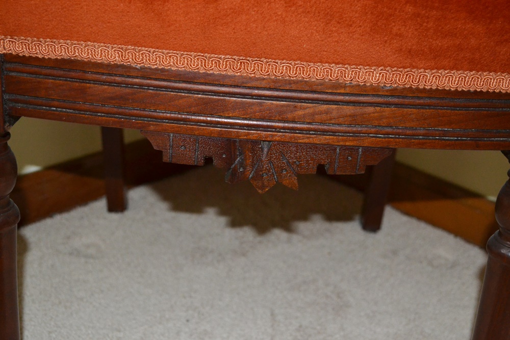 Walnut Eastlake Influenced Side Chair