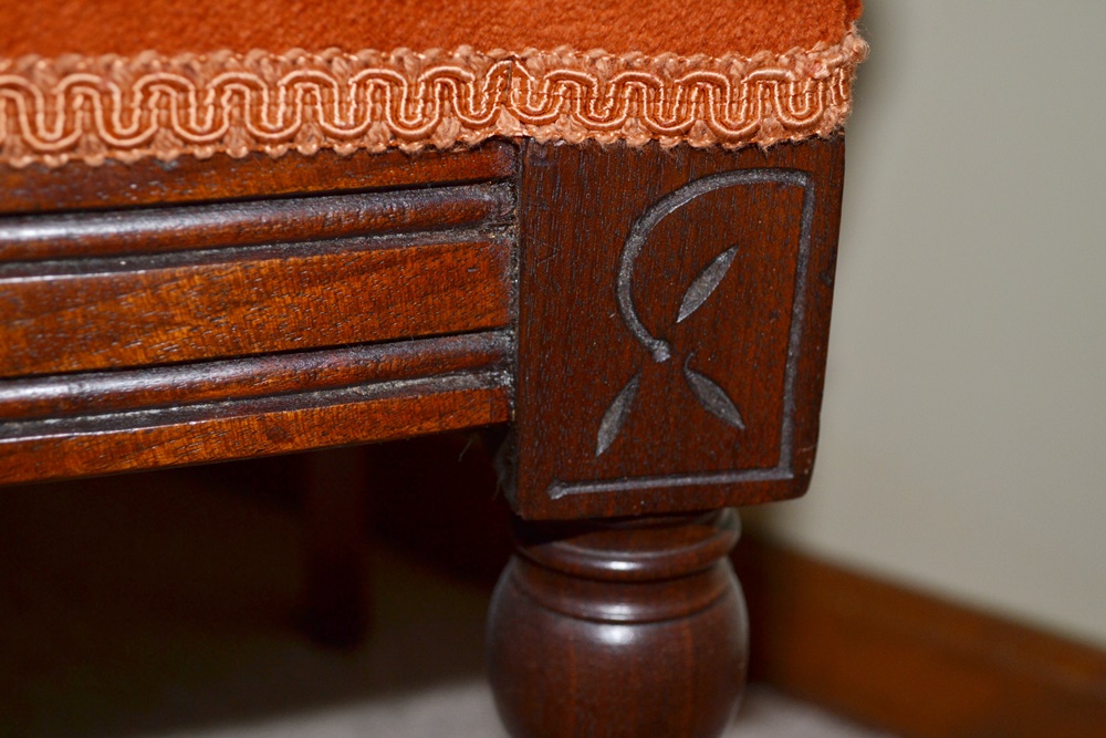 Walnut Eastlake Influenced Side Chair