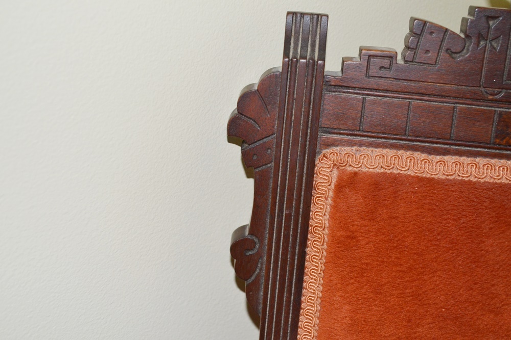 Walnut Eastlake Influenced Side Chair