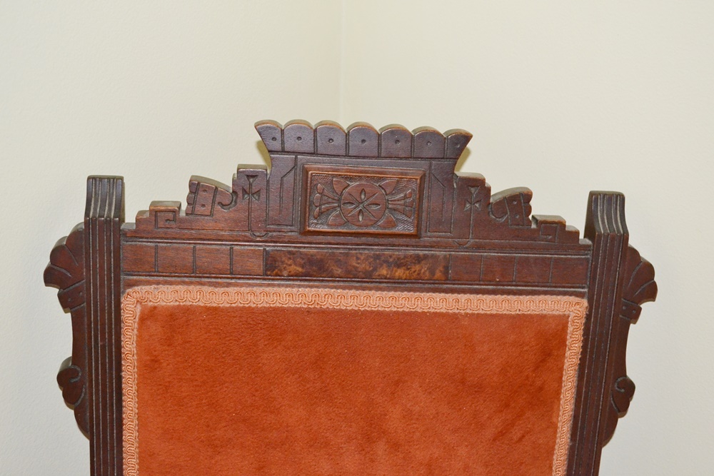 Walnut Eastlake Influenced Side Chair