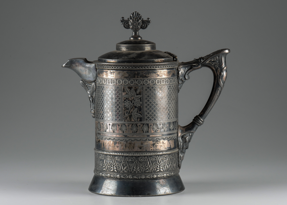 Late 1800s Meridian Britania Silver Plate Coffee Pot
