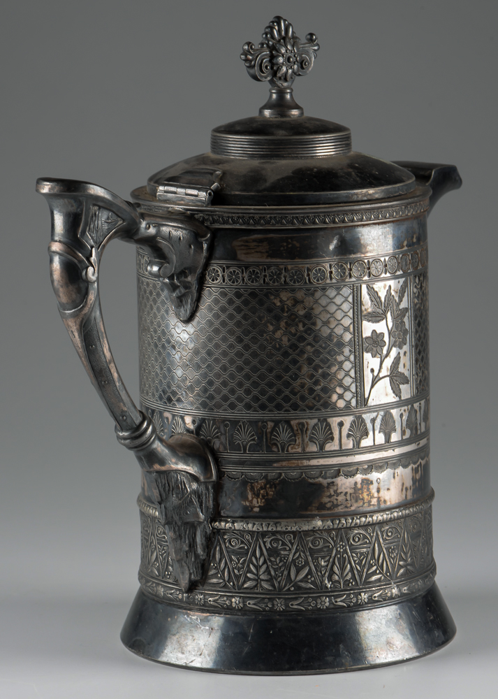 Late 1800s Meridian Britania Silver Plate Coffee Pot