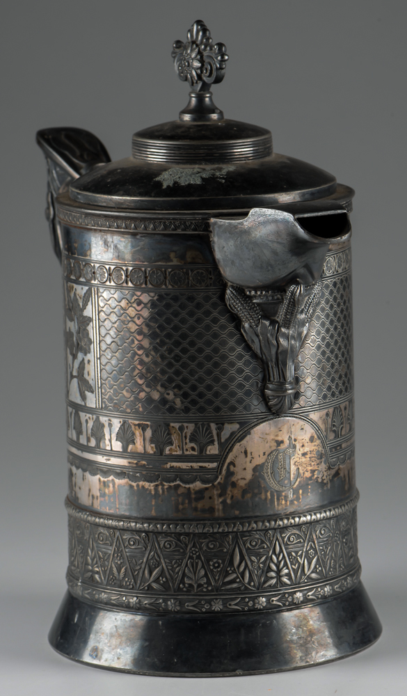 Late 1800s Meridian Britania Silver Plate Coffee Pot