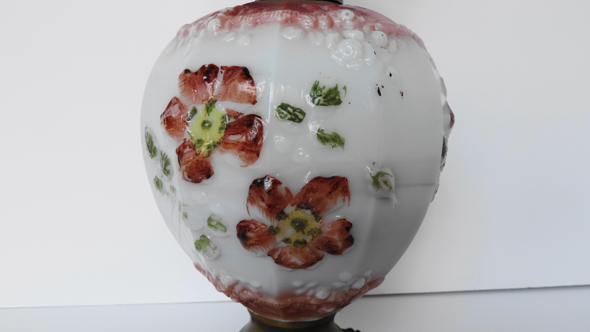 Antique Queen Anne Oil Lamp