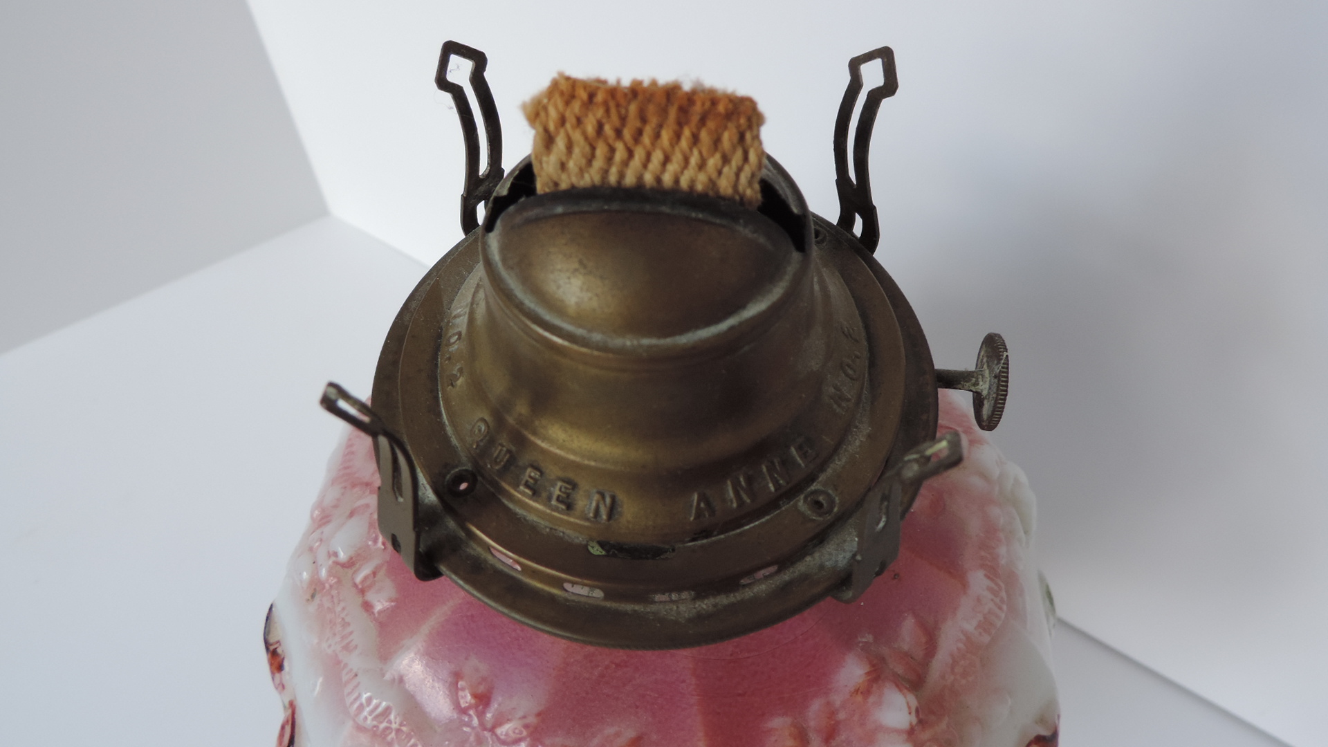 Antique Queen Anne Oil Lamp