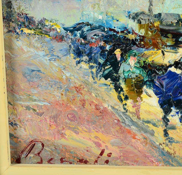 Original H. Benali Oil Painting on Canvas