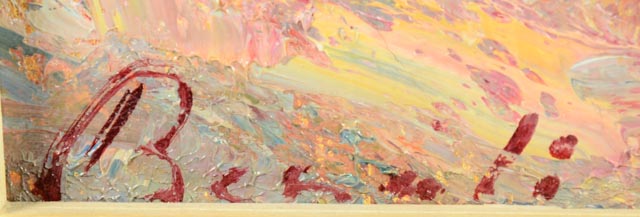 Original H. Benali Oil Painting on Canvas