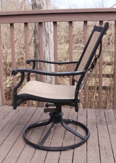 Martha Stewart Living Outdoor Dining Table and Six Swivel Rockers