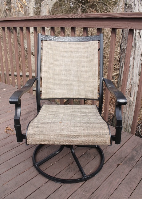 Martha Stewart Living Outdoor Dining Table and Six Swivel Rockers