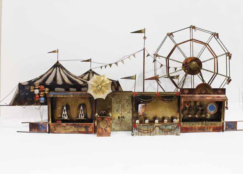Original "Carnival" Wall Sculpture by Curtis Jere