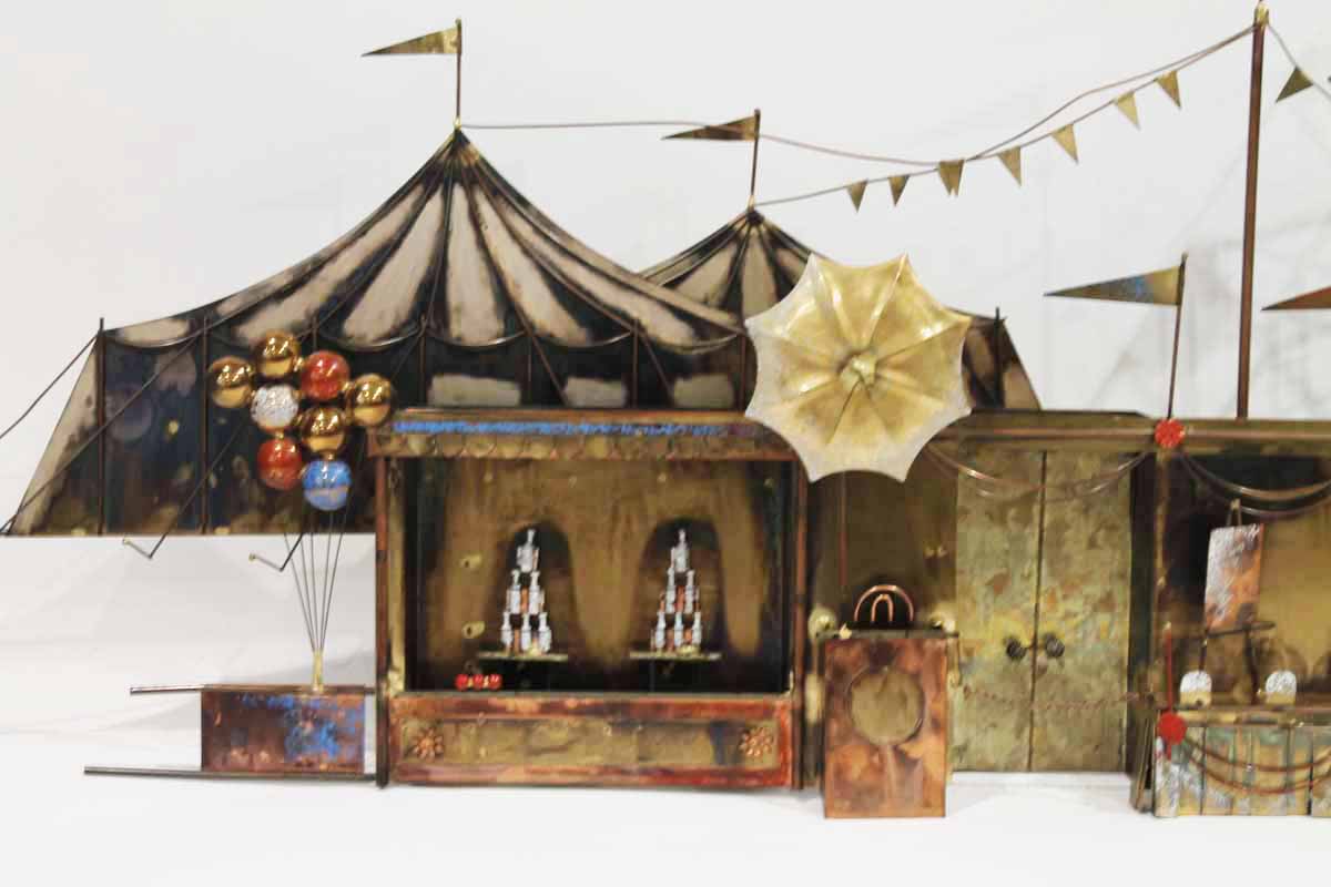 Original "Carnival" Wall Sculpture by Curtis Jere