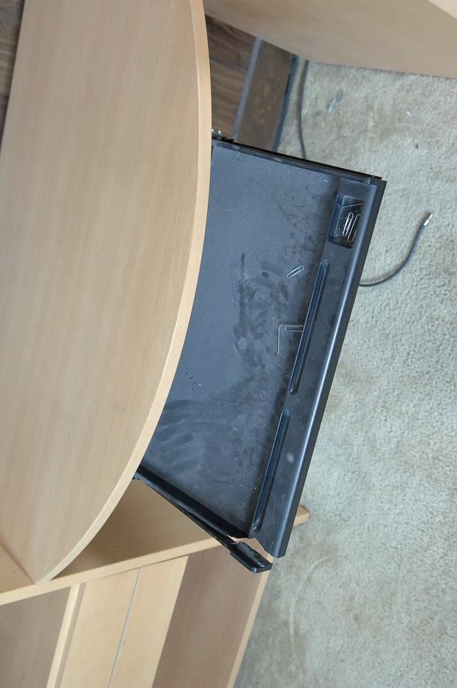 Three Section Faux Wood Office Wall Unit