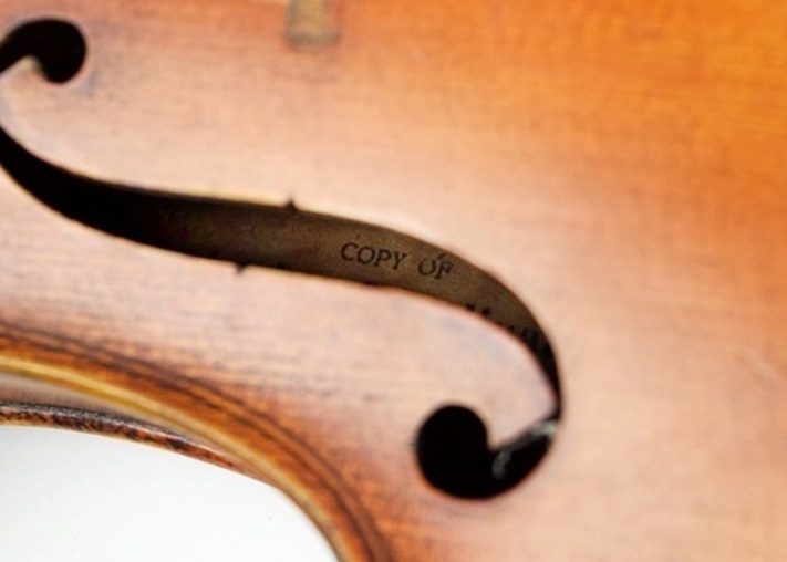 Circa 1914 Copy of Stradivarius Violin, Made in Bohemia