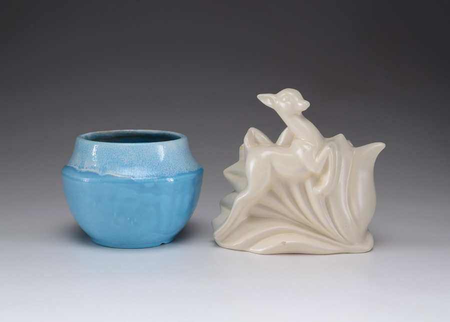 Two Pottery Planters by Haeger and D&D