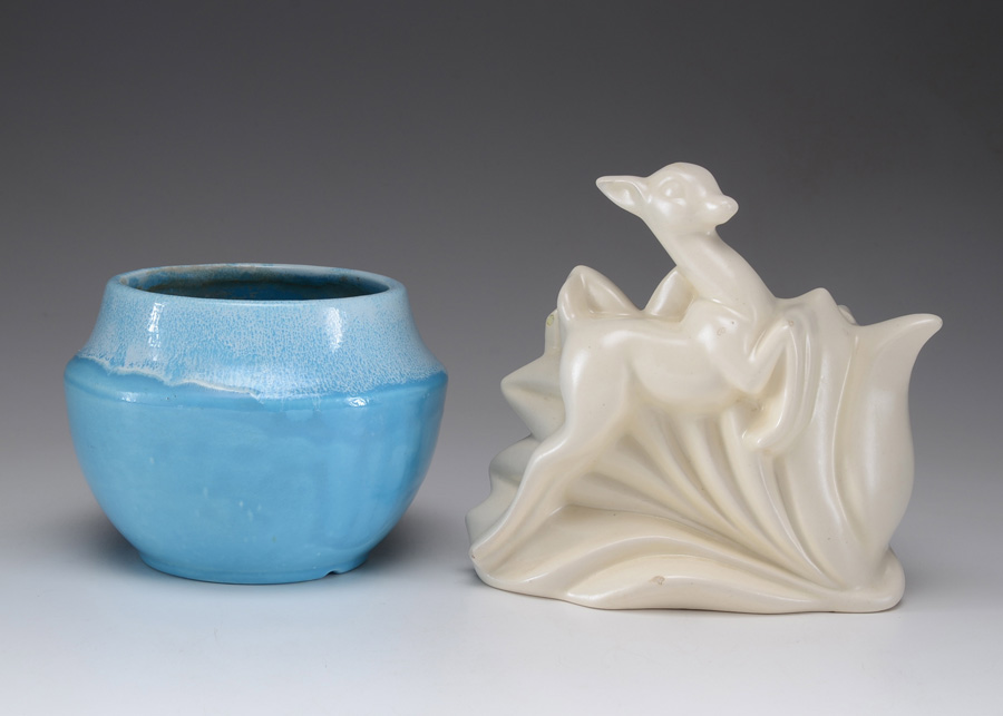 Two Pottery Planters by Haeger and D&D