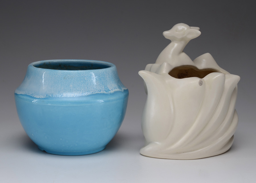 Two Pottery Planters by Haeger and D&D