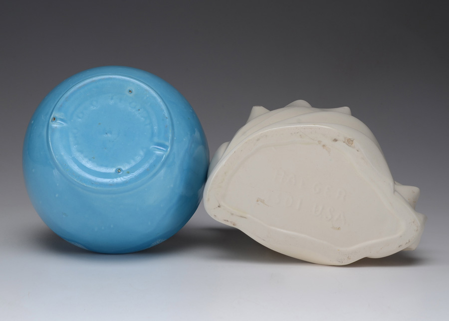 Two Pottery Planters by Haeger and D&D