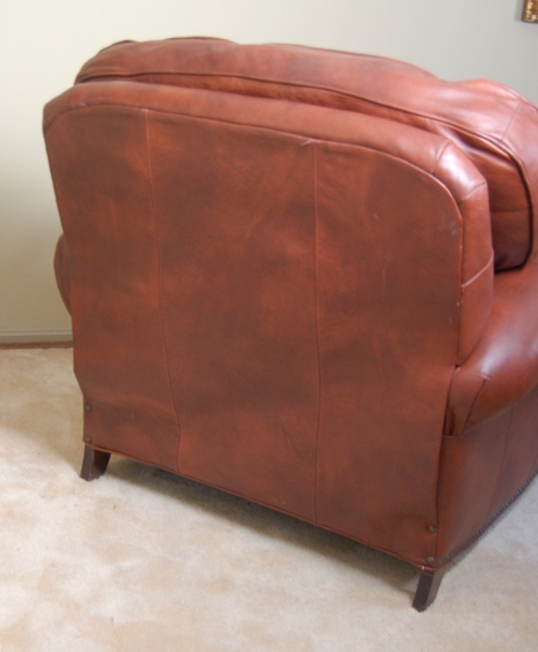 Barcalounger "Longhorn II" Leather Recliner with Nailhead Trim