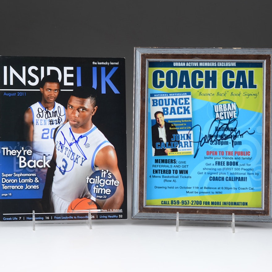 Doron Lamb, Terrence Jones and John Calipari Items