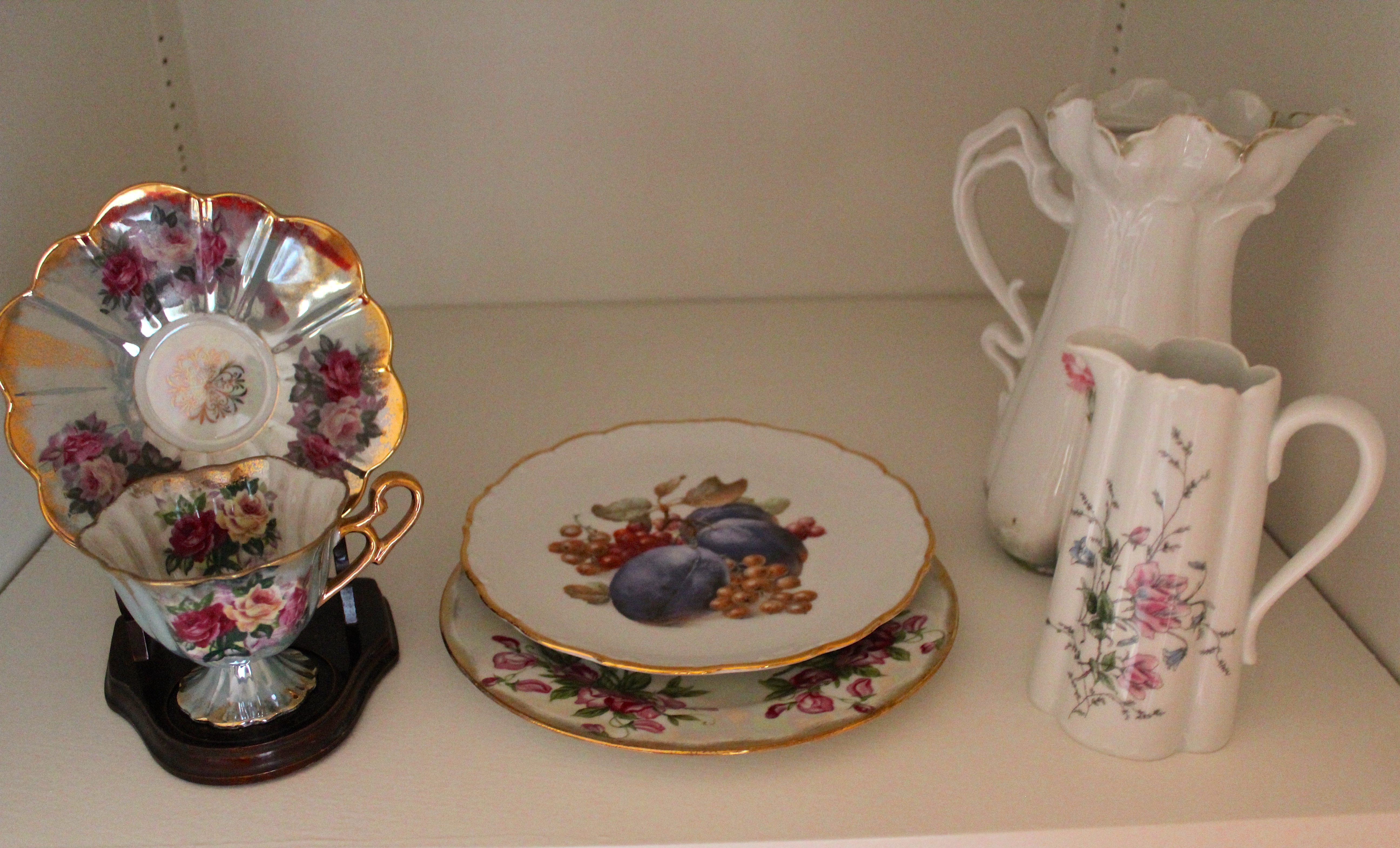 Imported Hand-Painted Floral Ceramics