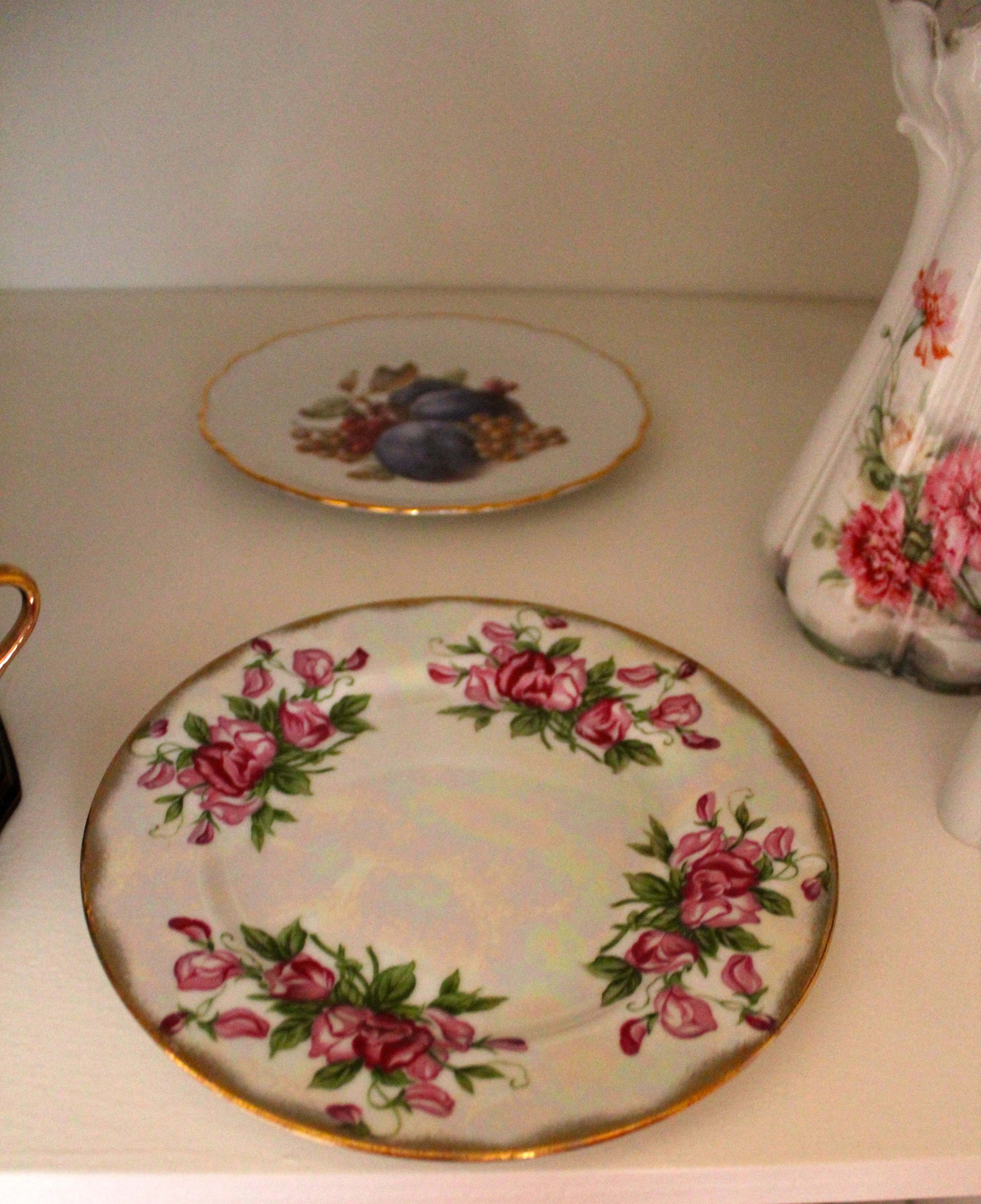 Imported Hand-Painted Floral Ceramics